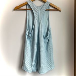 Lululemon baby blue striped tank top